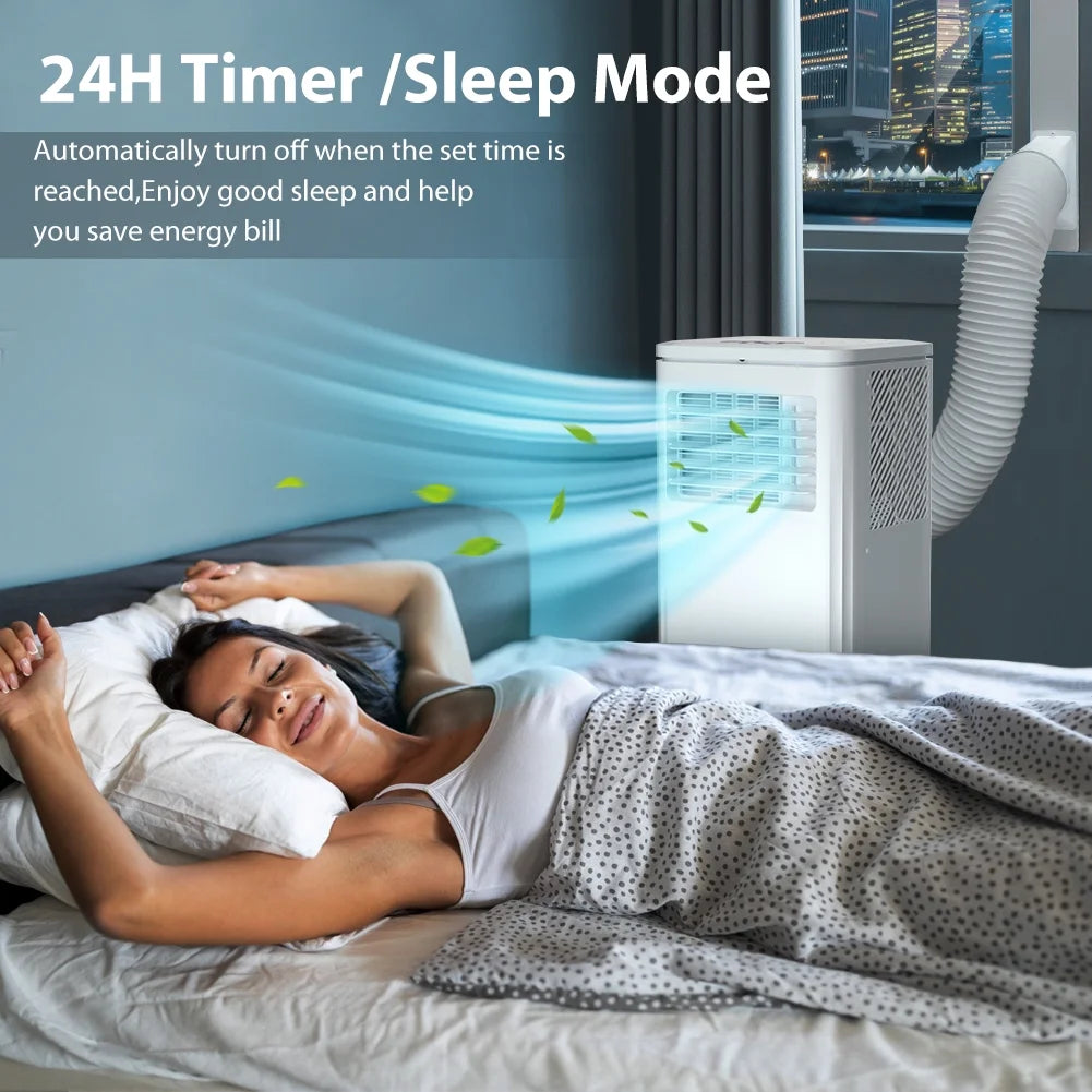 Portable Air Conditioner 10000BTU Ashrae ( 6000BTU) Indoor Room AC Unit Dehumidifier Window Kit Remote Control Easy&Efficient Bedroom