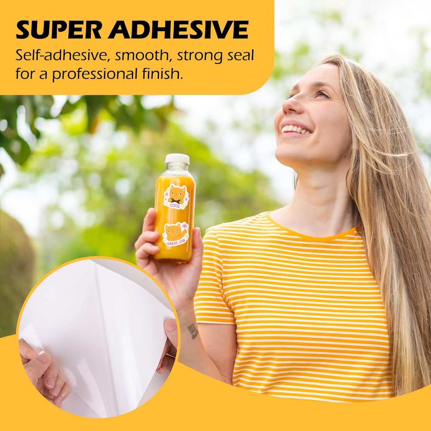 Matte Laminating Sheets Matte Laminate Sheets for Inkjet Printable Vinyl Sticker Paper Transfer Tape for Vinyl 8.26" X 11.69" A4 56Pcs Clear Contact Paper for Scrap-Booking, Photo Paper