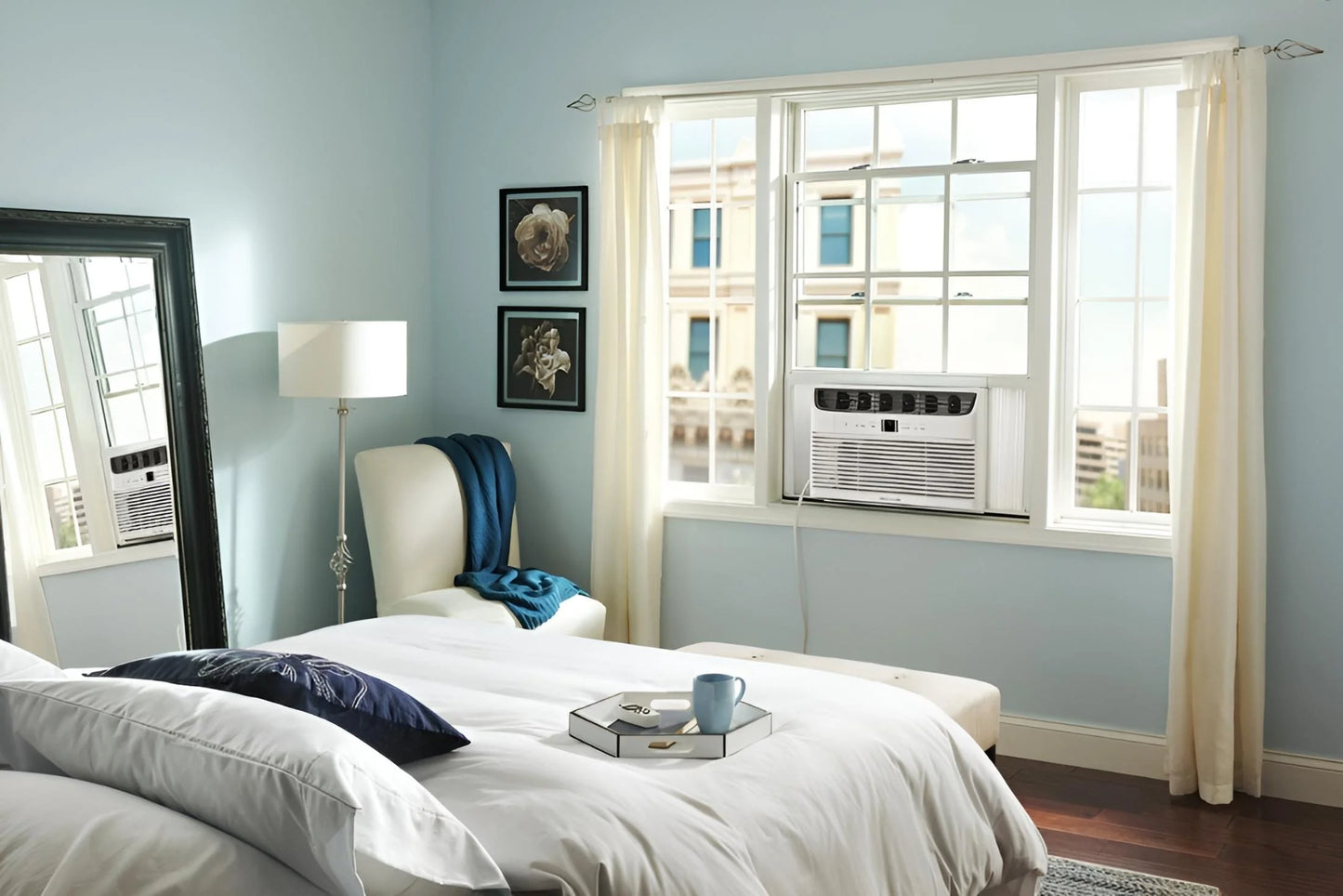 FFRA062WA1 19" Window-Mounted Air Conditioner with 6000 BTU Cooling Capacity; Sleep Modem; Programmable 24-Hour On/Off Timer and Remote Control in White