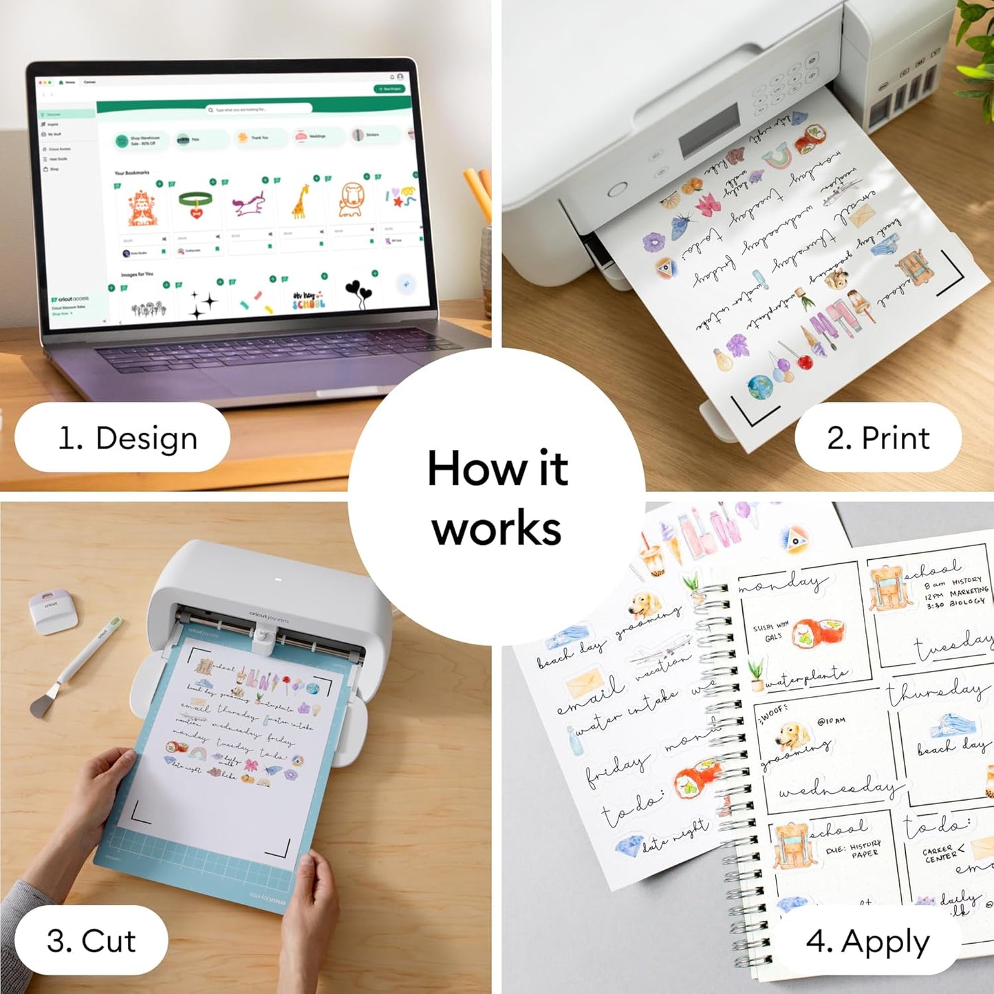 Cricut Printable Vinyl - 25 White Sheets, US Letter Size (8.5In X 11In) - Compatible with Inkjet Printers - for Joy Xtra, Explore, & Maker Machines