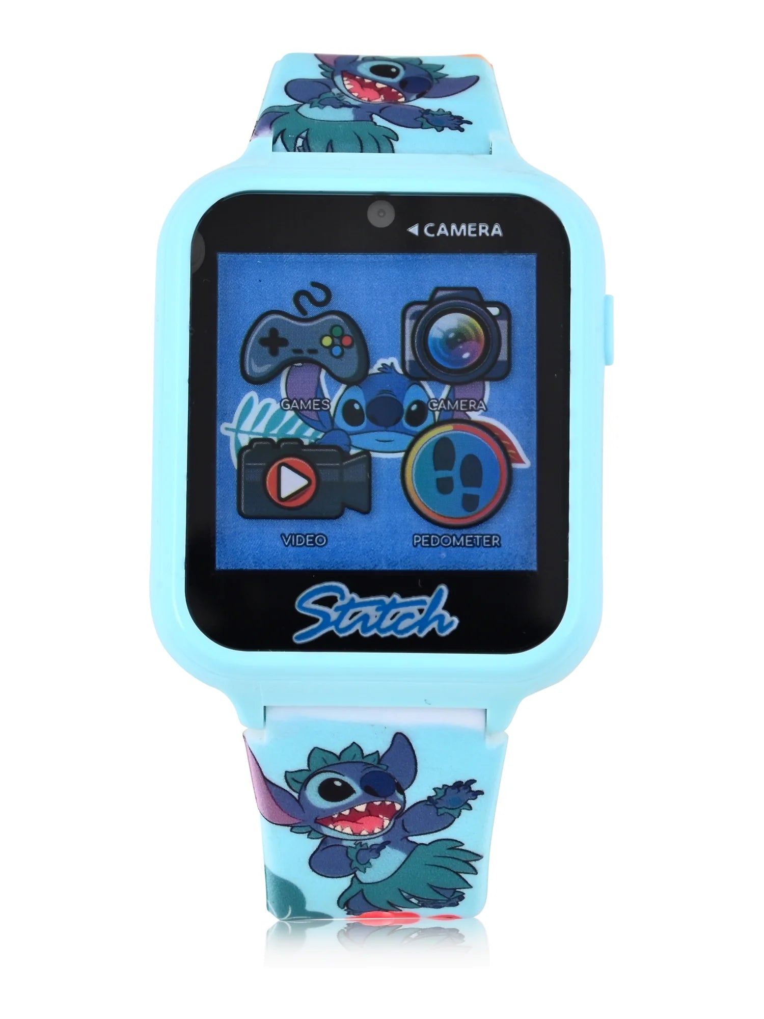 Lilo & Stitch Itime Unisex Touchscreen Children'S Smart Watch with Silicone Strap and Blue Case 42MM