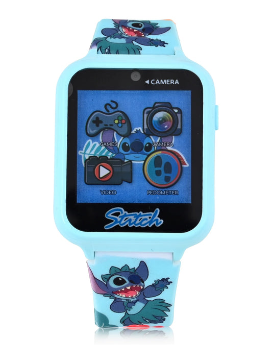 Lilo & Stitch Itime Unisex Touchscreen Children'S Smart Watch with Silicone Strap and Blue Case 42MM