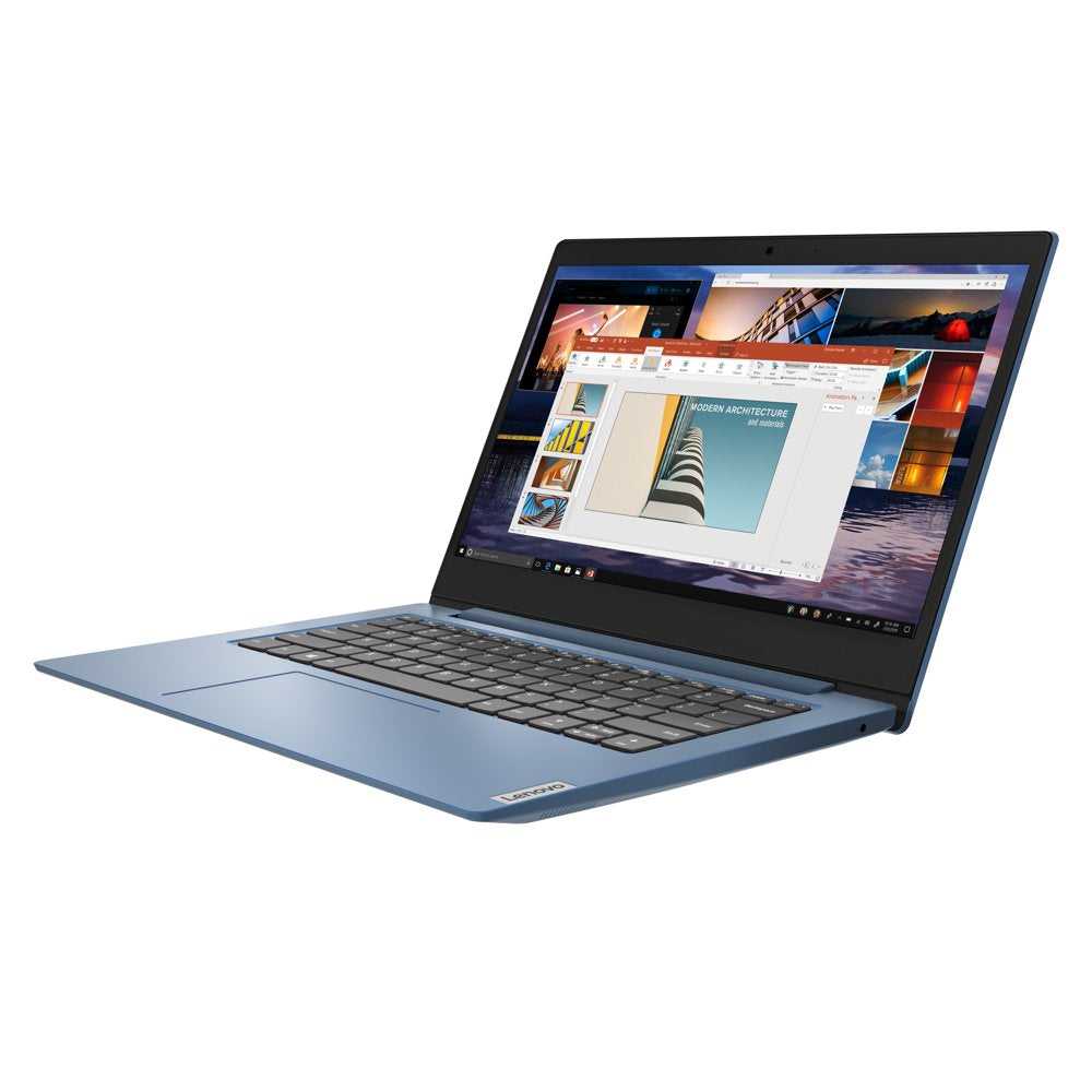 Ideapad 1 14.0" Laptop, Intel Pentium Silver N5030 Quad-Core Processor, 4GB Memory, 128GB Solid State Drive, Windows 10S - Ice Blue - 81VU000JUS