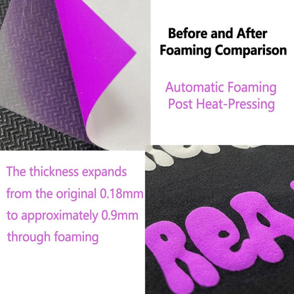 20 Sheets Puff Vinyl Heat Transfer, 11.8" X 7.9" 20 Colors 3D HTV for T-Shirts, DIY Crafts, Compatible with Cricut & Silhouette Cameo, Easy Cut & Weed