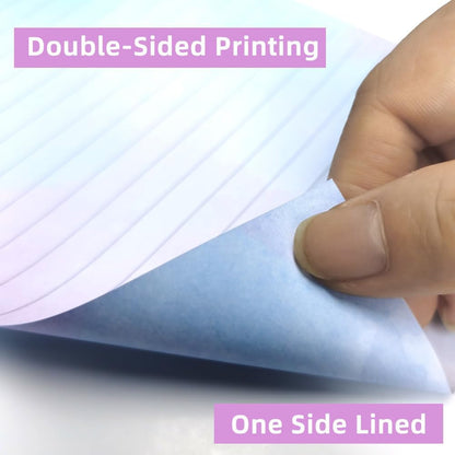 72 Pieces Stationery Set with Envelopes (48 Lined Watercolor Sheets + 24 Matching Envelopes), 8 Unique Designs, 5.5 X 8.25 Inch Double Sided Printing Stationery Paper for Letter Writing