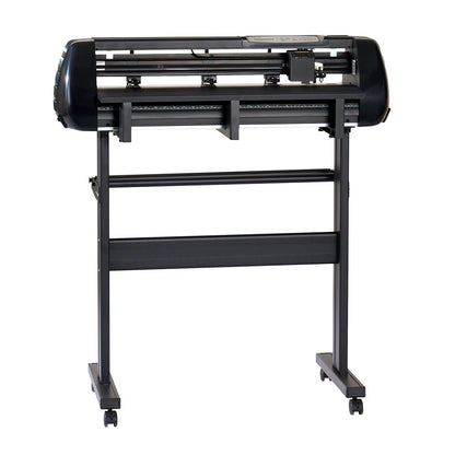 VEVOR Vinyl Cutter Machine, 28 Inch Max Feed Width, Dual Blades, Adjustable Force and Speed, LED Display, Vinyl Plotter Cutter Printer Bundle with Sticker Sheets, Transfer Film, Signmaster Software
