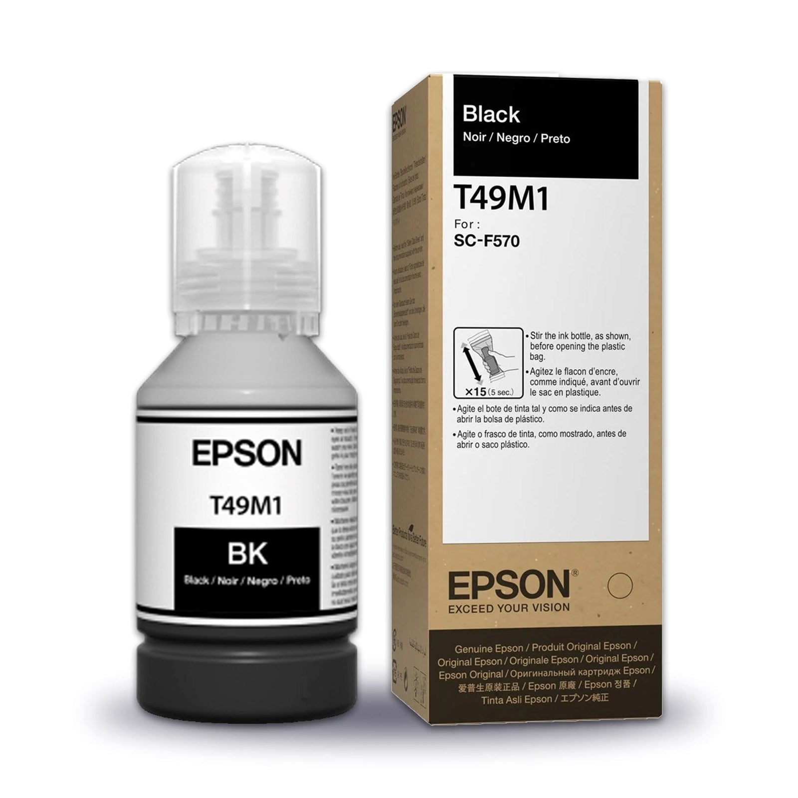 Epson Ink Set for F170 & F570 - 4 Pack with 300 Sheets of Sublimation Paper