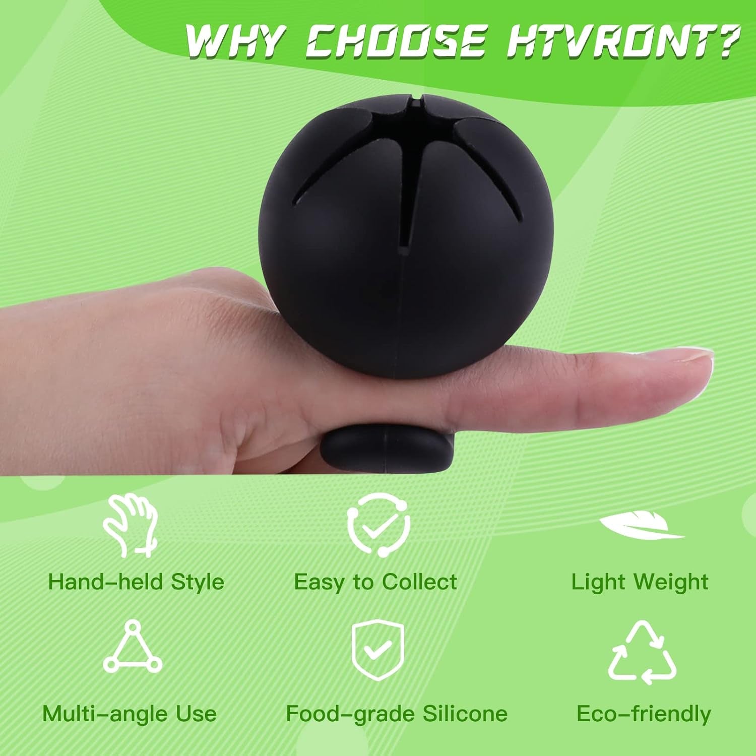 HTVRONT Vinyl Weeding Scrap Collector - Portable Handheld Scrap Collector Ring, Silicone Weeding Tools for HTV Crafting Adhesive Paper Sheets (Black)