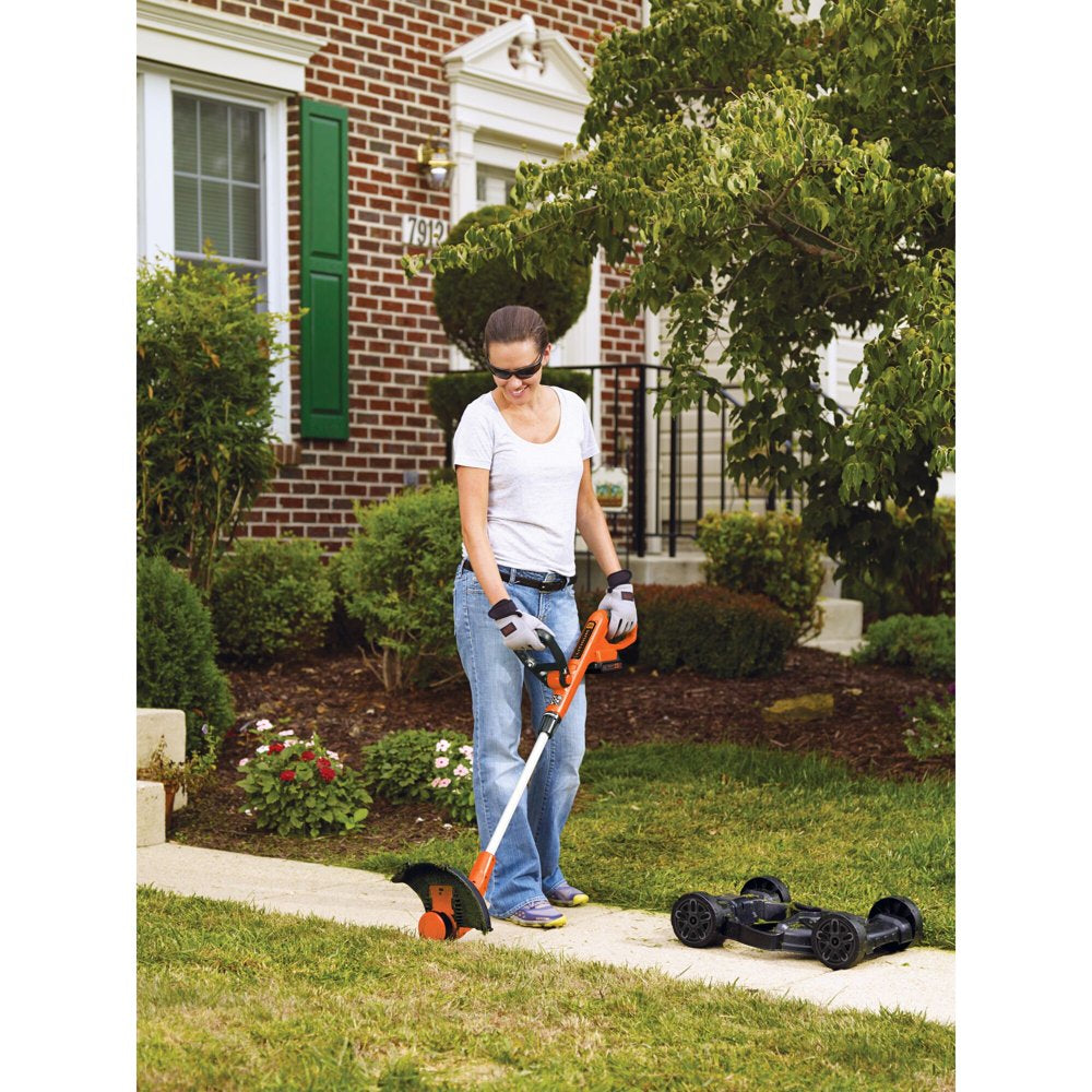 20V MAX Cordless 12" Lithium-Ion 3-In-1 Trimmer/Edger and Mower + 2 Batteries