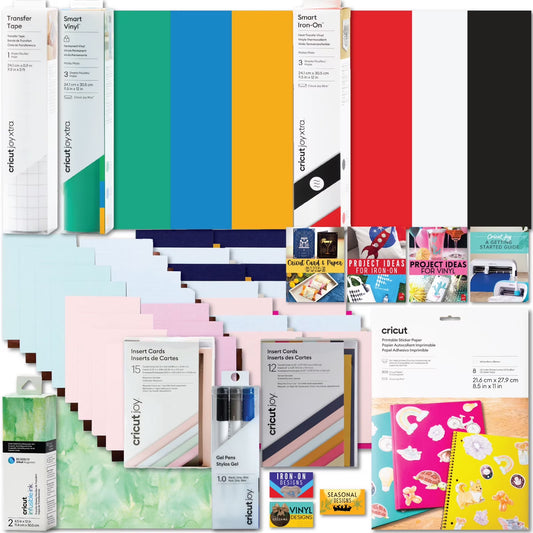 Cricut Deluxe All-In-One Materials and Accessories Bundle for Cricut Joy Xtra Machines