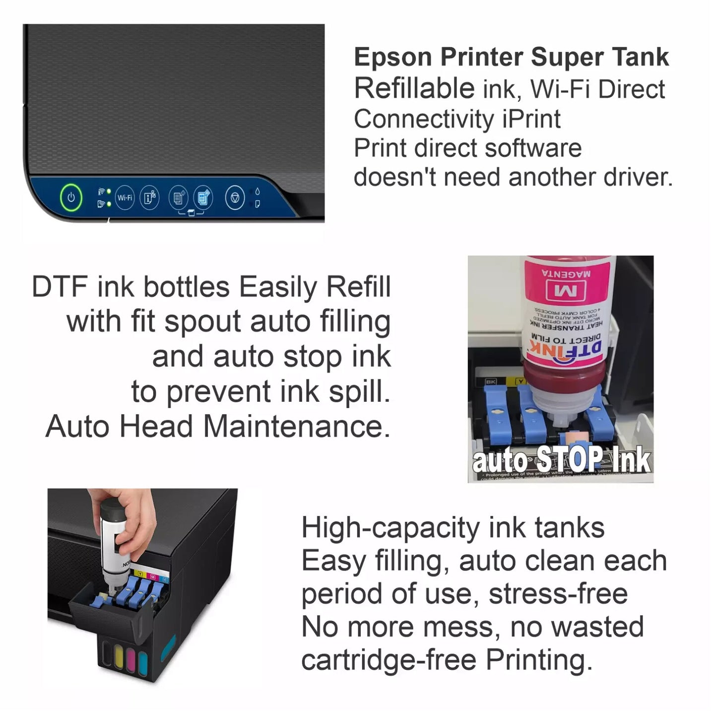 All-In-One DTF Ink & Powder T-Shirt Printer Epson | Starter Kit