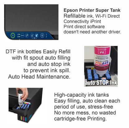 All-In-One DTF Ink & Powder T-Shirt Printer Epson | Starter Kit