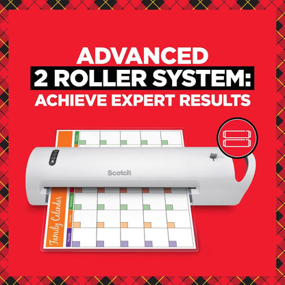 Scotch® Thermal Laminator Combo Pack, 1 White Thermal Laminator 13" Wide, 20 Laminating Sheets, Fits Letter Size
