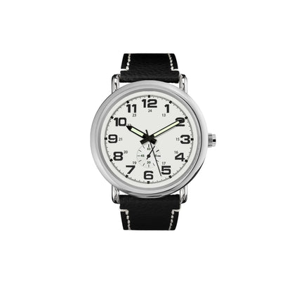 Men'S Silver Tone round Watch with Easy Read Dial