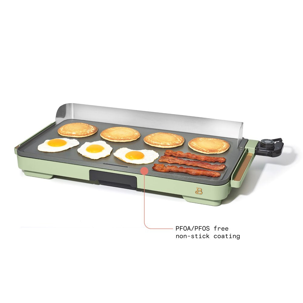 XL Electric Griddle 12" X 22"- Non-Stick, Sage Green by Drew Barrymore