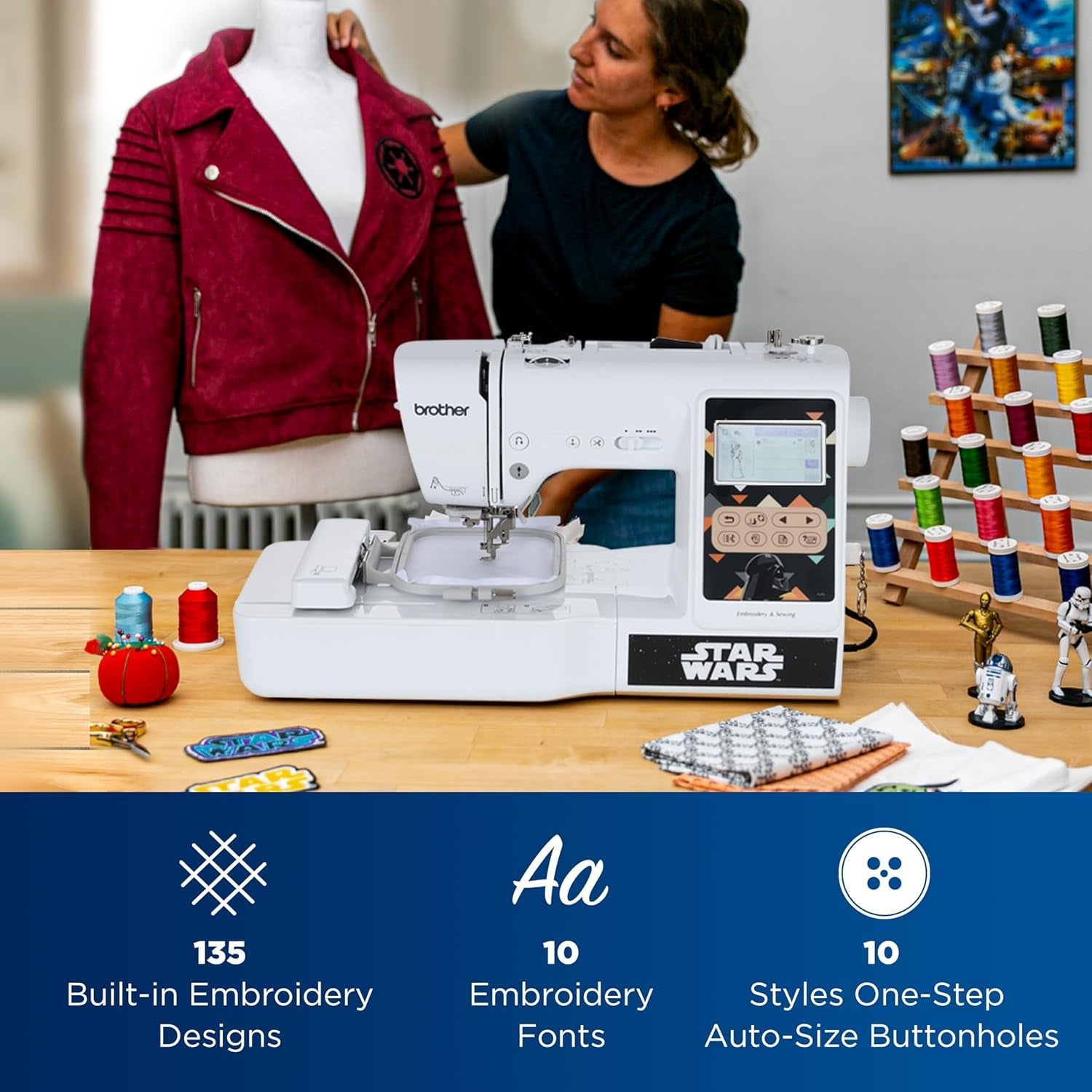 Brother LB5500S Star Wars 2-In-1 Combo Sewing & Embroidery Machine, 4" X 4" Embroidery Area