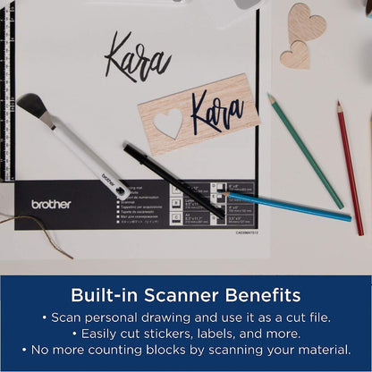 Scanncut SDX125EGY Electronic DIY Cutting Machine with Scanner, Make Custom Stickers, Vinyl Wall Art, Greeting Cards and More with 682 Included Patterns, Grey