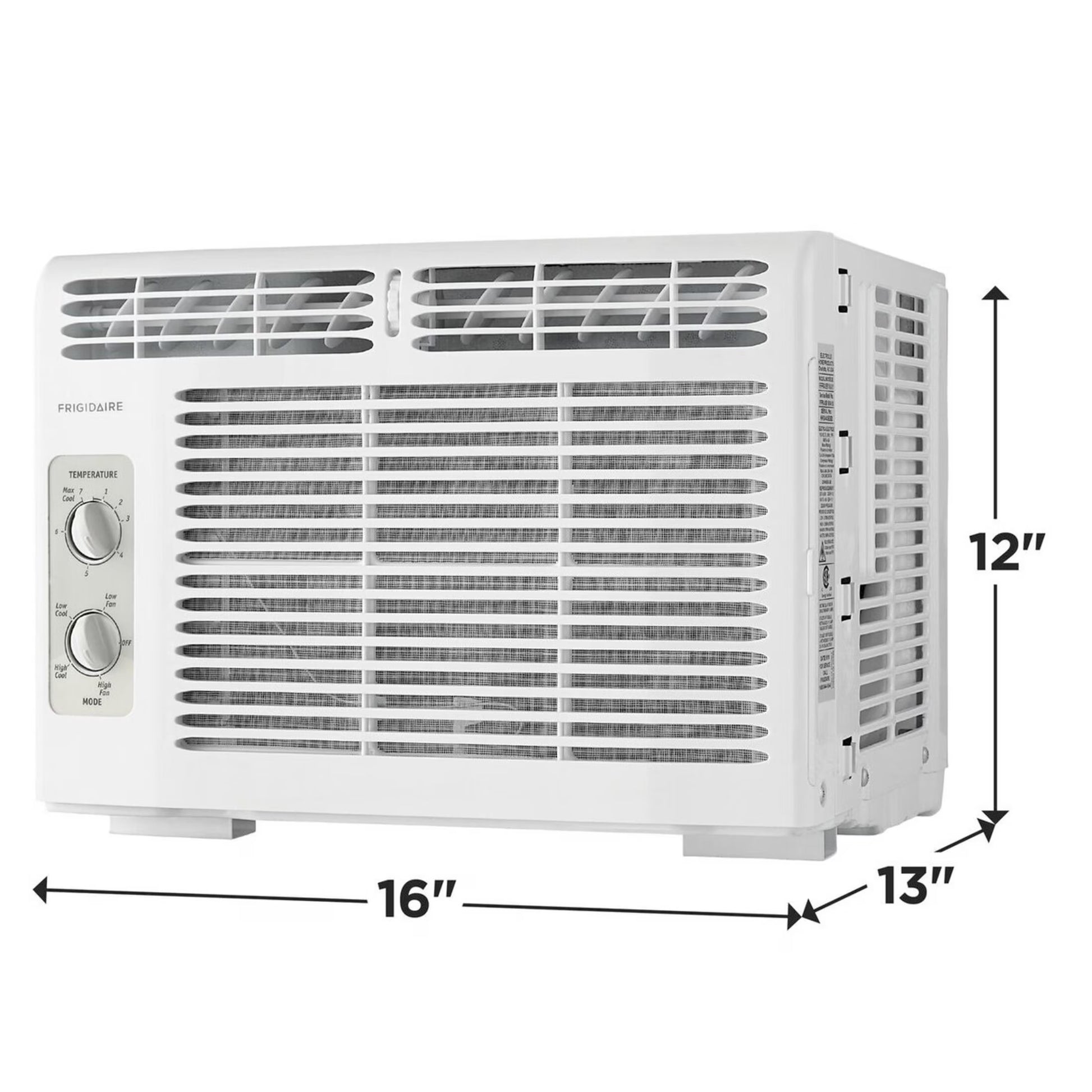 5,000 BTU Window Air Conditioner for Small Rooms, Dial Controls, Quiet Efficient Cooling, Easy Installation