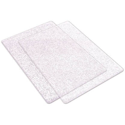 Big Shot Cutting Pads 1 Pair Clear W/Silver Glitter - Standard