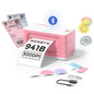 MUNBYN Bluetooth Thermal Label Printer 941B, Wireless 300DPI 4x6 Shipping Label Printer for Small Business, Compatible with Windows, Mac, iPhone, Android, PC, Ebay, Amazon, Shopify, Etsy, USPS (Pink)