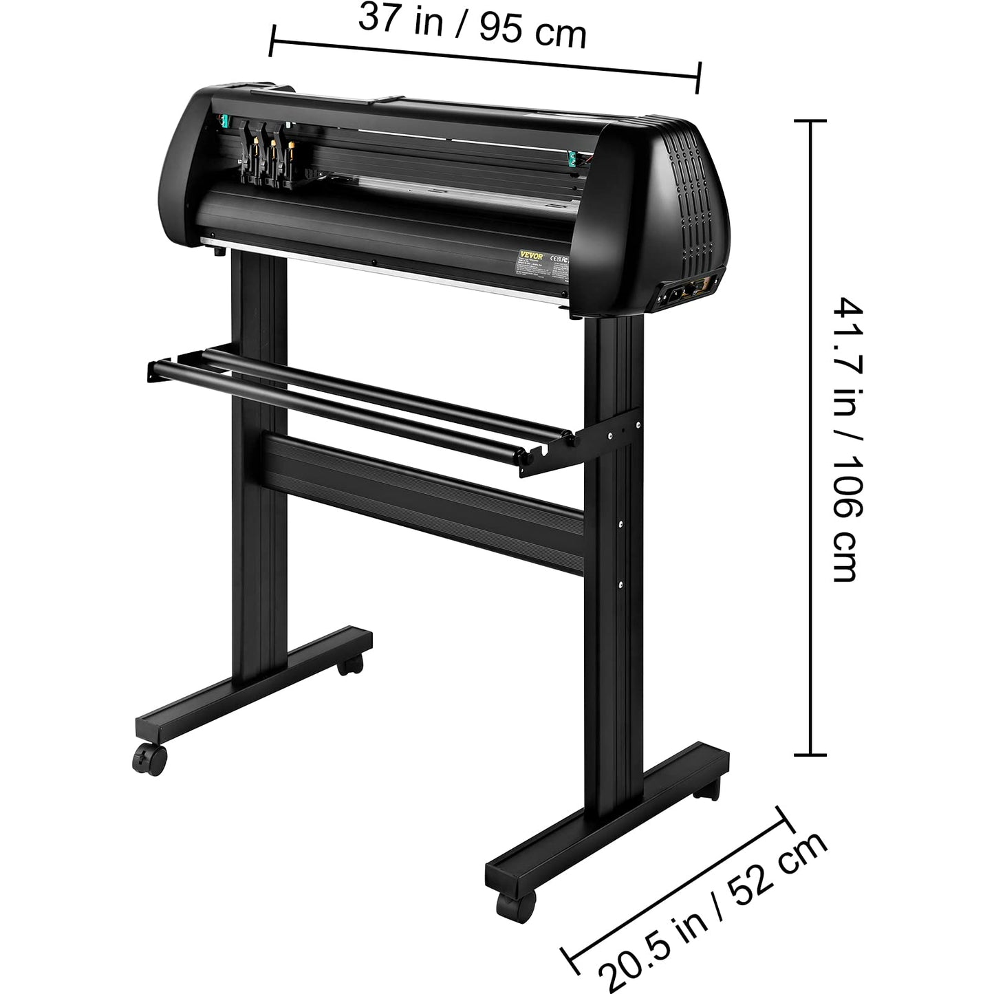 VEVOR Vinyl Cutter Machine, 28inch Vinyl Plotter, LCD Display Plotter Cutter, Adjustable Double-Spring Pinch Rollers Sign Cutting Plotter, Plotter with Signmaster Software for Design and Cut