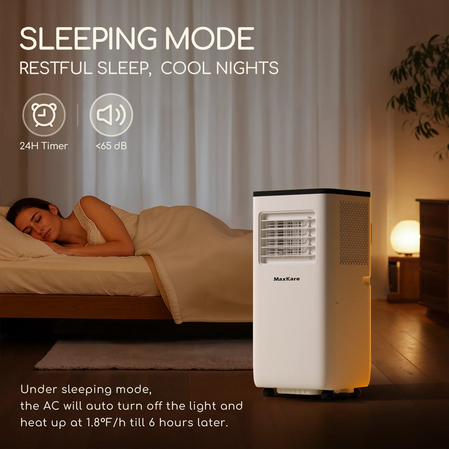 10000 BTU Portable Air Conditioner for Room up to 450 Sq.Ft, 3-In-1 AC Unit with Remote Control - White