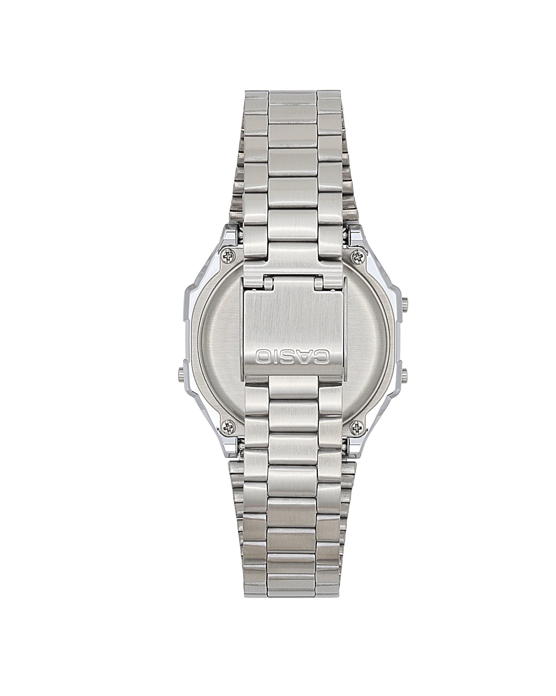 Men'S Stainless Steel Band Wristwatch, Silver & Black