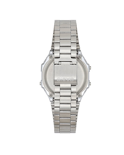 Men'S Stainless Steel Band Wristwatch, Silver & Black