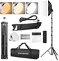 SLOW DOLPHIN Photography Studio Softbox Lighting Kit with 16"X16" Softbox and 3 Colors Temperature 85W LED Bulb with Remote,Professional Photo Studio Equipment for Portrait,Video YouTube (1PACK)