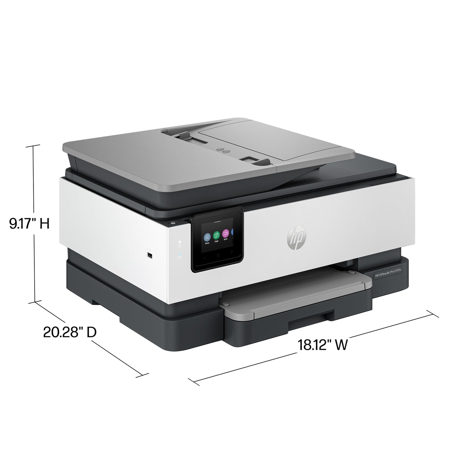 HP OfficeJet Pro 8135e Wireless All-in-One Color Inkjet Printer, Print, scan, Copy, fax, ADF, Duplex Printing Best for Home Office, 3 Months of Ink Included (40Q35A)