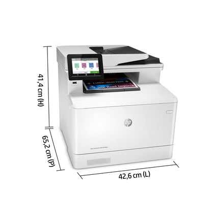 HP Color LaserJet Pro MFP 4301fdn Printer, Print, scan, copy, fax, Fast speeds, Easy setup, Mobile printing, Advanced security, Best-for-small teams, 16.6 x 17.1 x 15.1 in,white