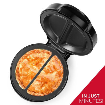 Holstein Housewares - Non-Stick Omelet & Frittata Maker, Stainless Steel - Makes 2 Individual Portions Quick & Easy (2 Section, Black)