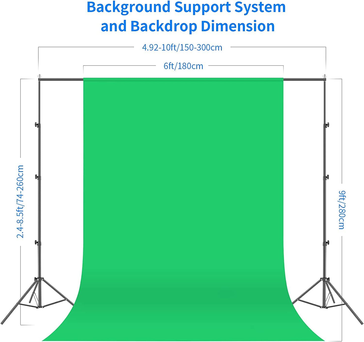 NEEWER Photography Lighting kit with Backdrops, 8.5x10ft Backdrop Stands, UL Certified 5700K 800W Equivalent 24W LED Umbrella Softbox Continuous Lighting, Photo Studio Equipment for Photo Video Shoot