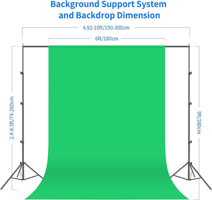 NEEWER Photography Lighting kit with Backdrops, 8.5x10ft Backdrop Stands, UL Certified 5700K 800W Equivalent 24W LED Umbrella Softbox Continuous Lighting, Photo Studio Equipment for Photo Video Shoot