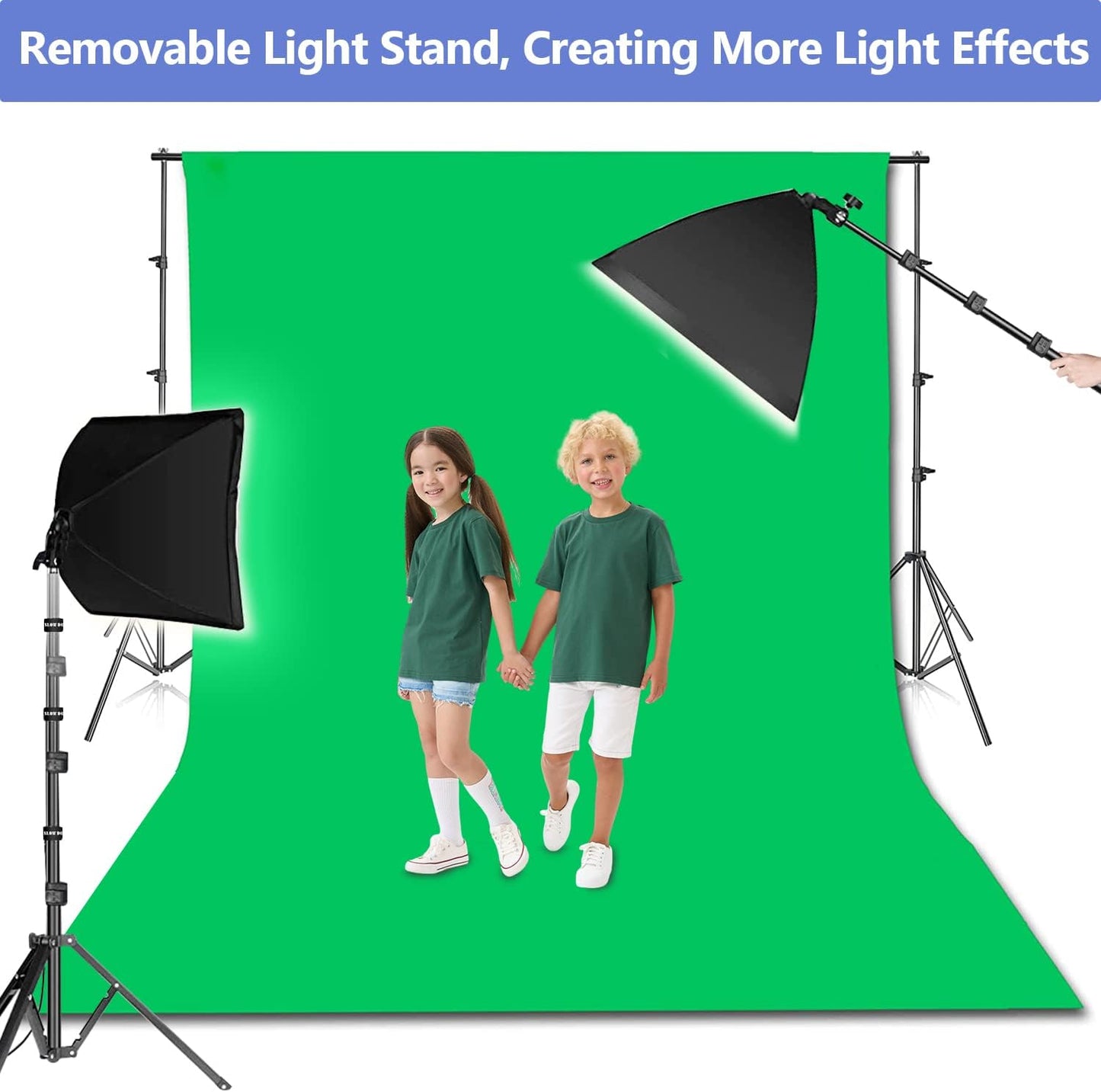 SLOW DOLPHIN Photography Studio Softbox Lighting Kit with 16"X16" Softbox and 3 Colors Temperature 85W LED Bulb with Remote,Professional Photo Studio Equipment for Portrait,Video YouTube (1PACK)