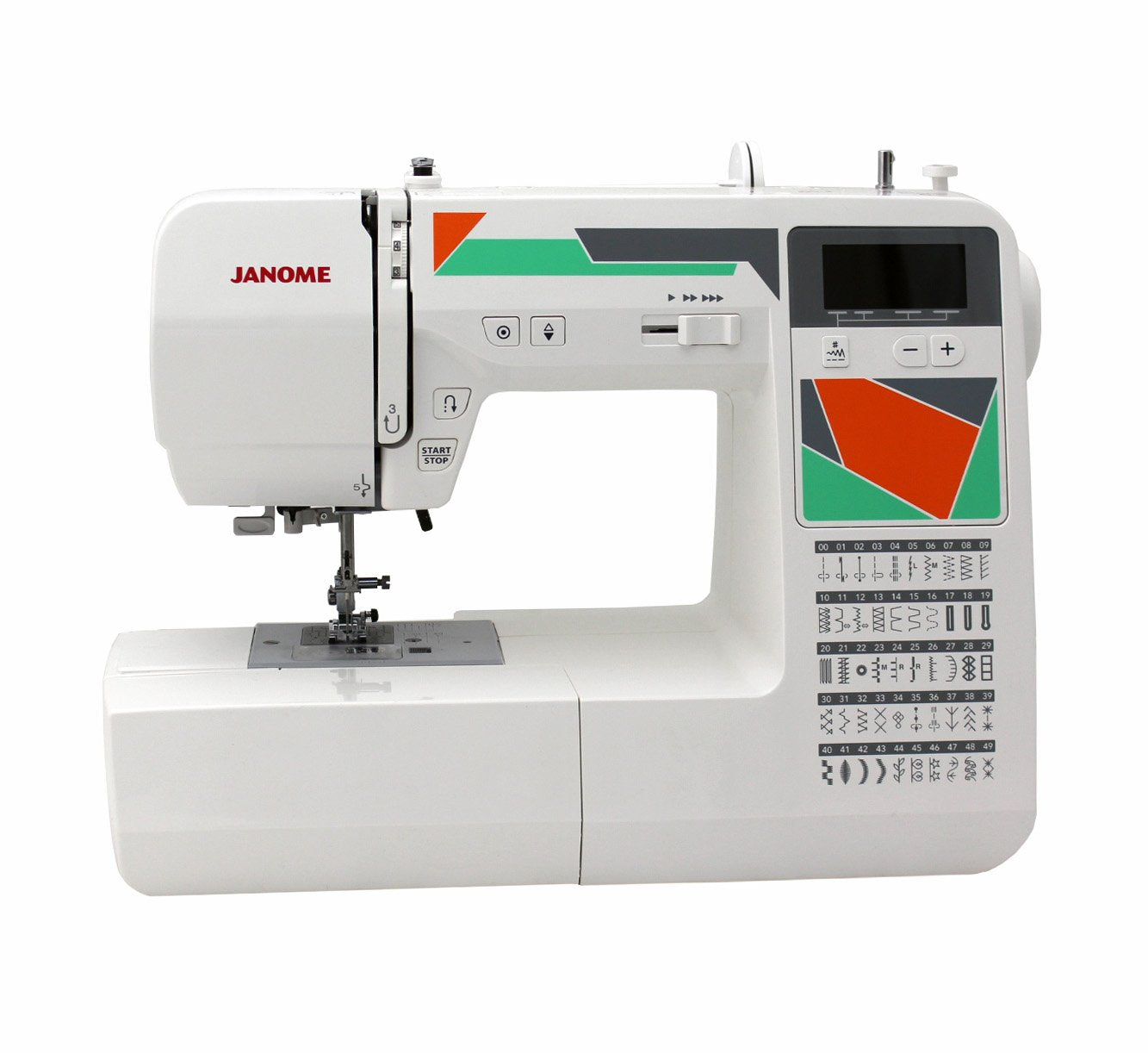 Janome MOD-30 Computerized Sewing Machine with 30 Built-In Stitches, 3 One-Step Buttonholes, Drop Feed and Accessories