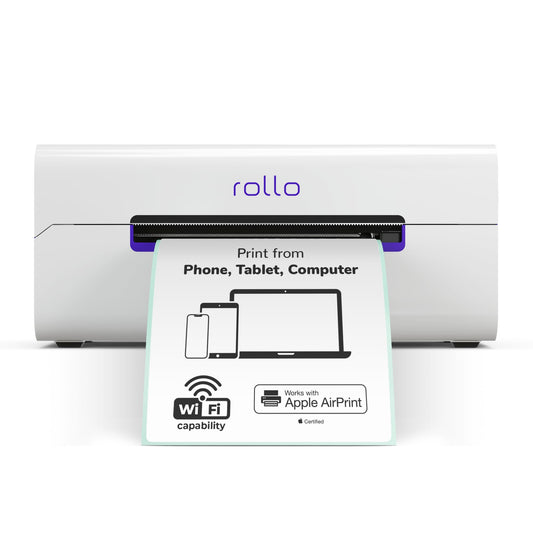 Rollo Wireless Label Printer - Wi-Fi Thermal Printer for Shipping Packages - AirPrint from iPhone, iPad, Mac - 4x6, Supports Windows, Chromebook, Android, Linux