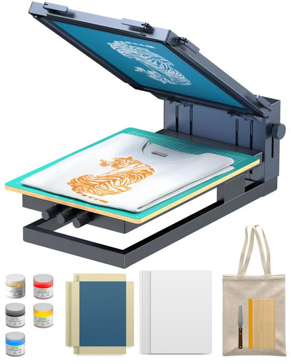 xTool Screen Printer S1, D1 Pro Series(Multi-Color Kit), Try Screen Printing with Laser and Bring Color to Laser Projects, with Pre-Coated Screens, for T-Shirt, Wood,etc(Laser Not Included)