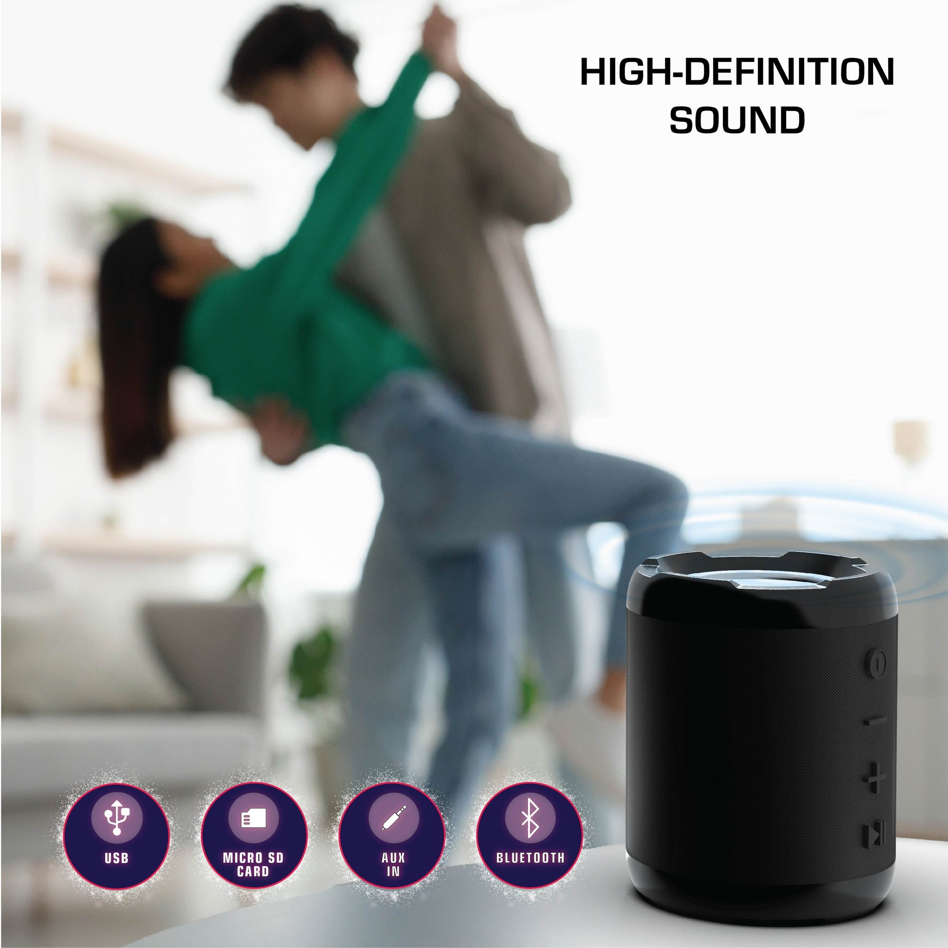 Aquaboost Mini V2 Wireless Speaker Portable Bluetooth Speaker for Party & Karaoke