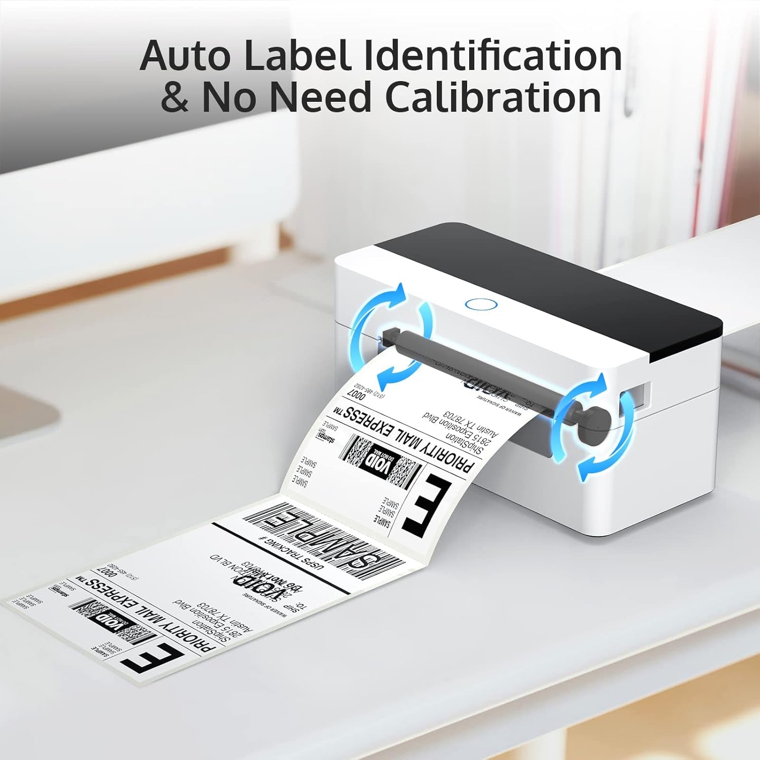 OFFNOVA USB Shipping Label Printer, 4X6 Label Printer for Shipping Packages, High Speed Thermal Printer, Supports Shipstation UPS Fedex Ebay