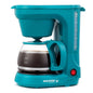 Holstein Housewares - 5 Cup Drip Coffee Maker - Convenient and User Friendly with Permanent Filter, Borosilicate Glass Carafe, Water Level Indicator, Auto Pause /Serve and Keep Warm Functions, Teal