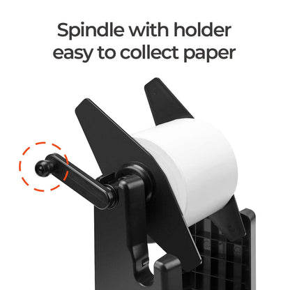 MUNBYN External Rolls Label Holder, 2 in 1 Fan-Fold Stack Paper Holder for Desktop Thermal Label Printer