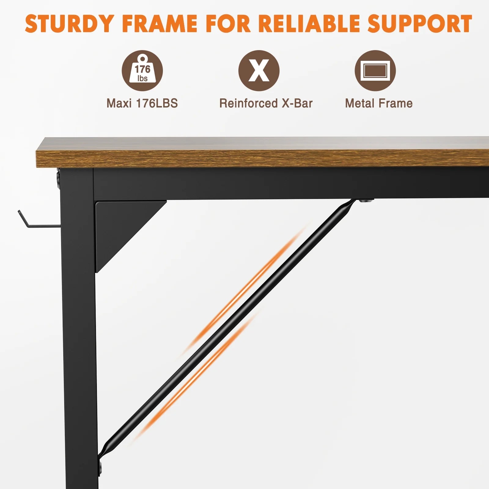 31 Inch Computer Desk Ideal for Small Spaces for Adult, Rustic Brown