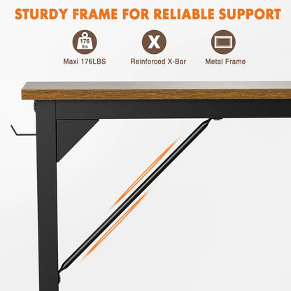 31 Inch Computer Desk Ideal for Small Spaces for Adult, Rustic Brown