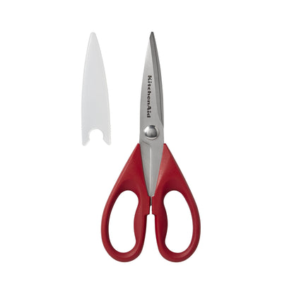 KitchenAid All Purpose Kitchen Shears with Protective Sheath for Everyday use, Dishwasher Safe Stainless Steel Scissors with Comfort Grip, 8.72-Inch, Black