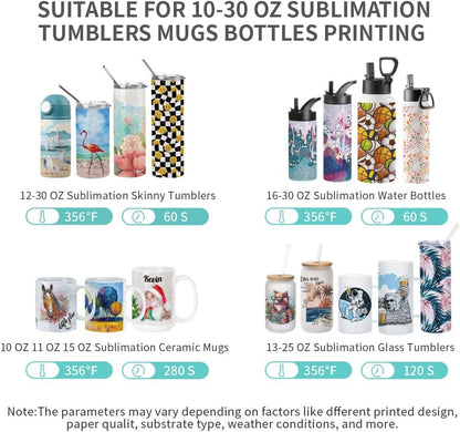 PYD Life 120 V Auto Tumbler Heat Press Machine 30 OZ 20 OZ Tumbler Mug Heat Press Touch Screen Light Blue for 10-30 OZ Sublimation Straight Tumblers Cups Mugs Printing