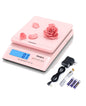 MUNBYN Shipping Scale, Accurate 66lb/0.1oz Postal Scale with Sweet Pink Style, Hold/Tear/PCS Function, Auto-Off, Battery & AC Adapter, Back-Lit LCD Display, Digital Scale for Packages and Food