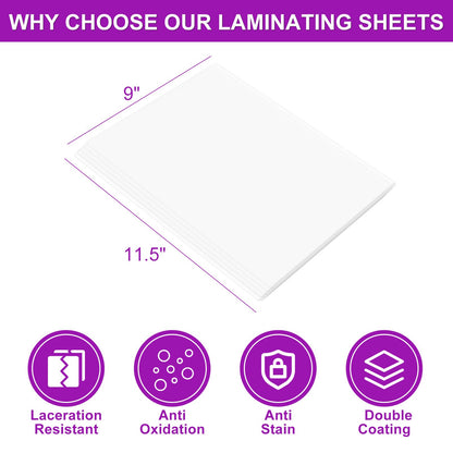 CAREGY Thermal Laminating Pouches, 1200 Pack Laminating Sheets, 3 Mil, 9 x 11.5 Inches Lamination Sheet Paper for Laminator, Clear, Letter Size, Office and School Supplies