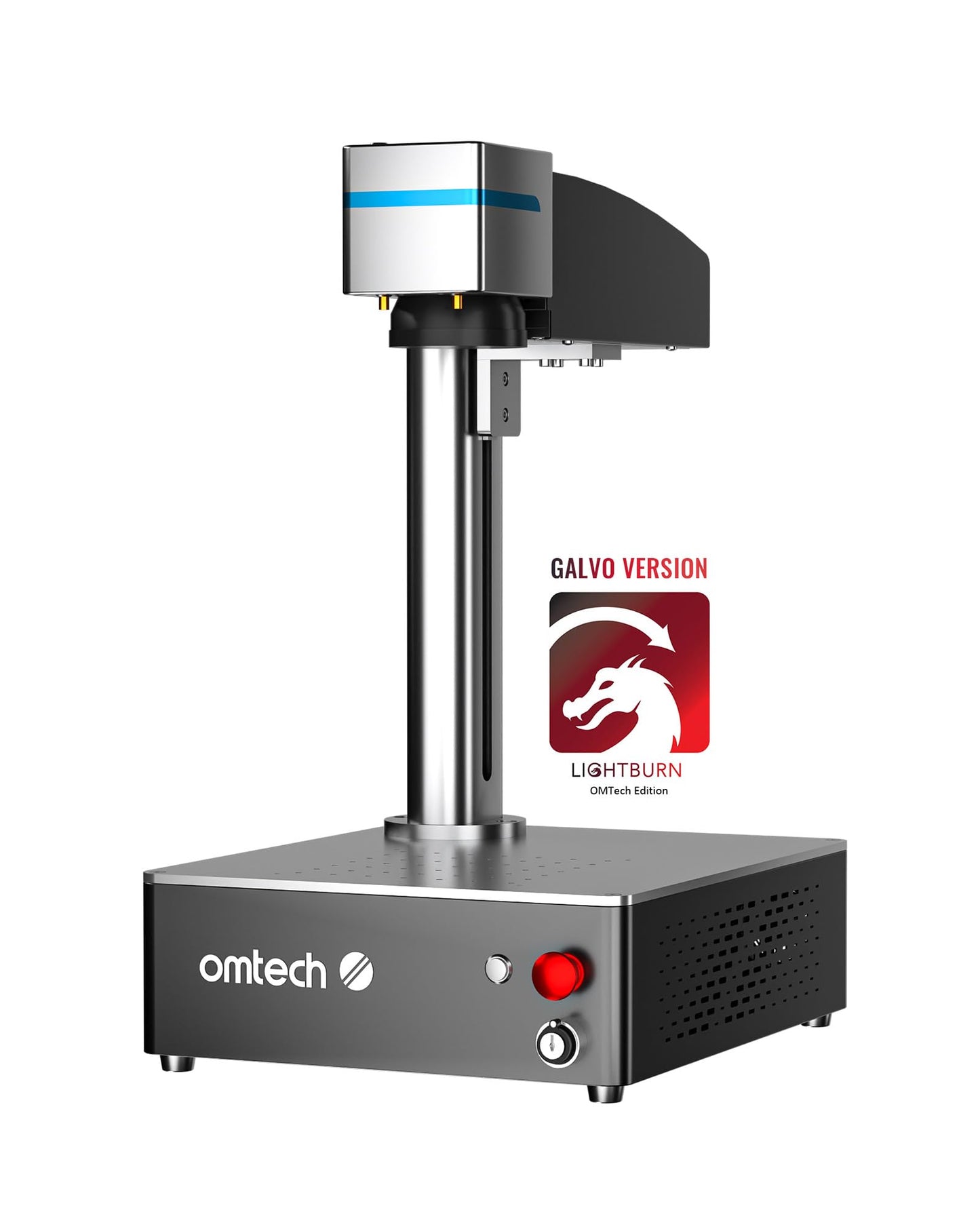 OMTech 30W Fiber Laser Engraver with LightBurn, Laser Marking Machine with Red Dot Pointer for Metal Marking, 5.9"x5.9" Metal Etching Machine with 100,000 Hour Lifespan EZCad Included