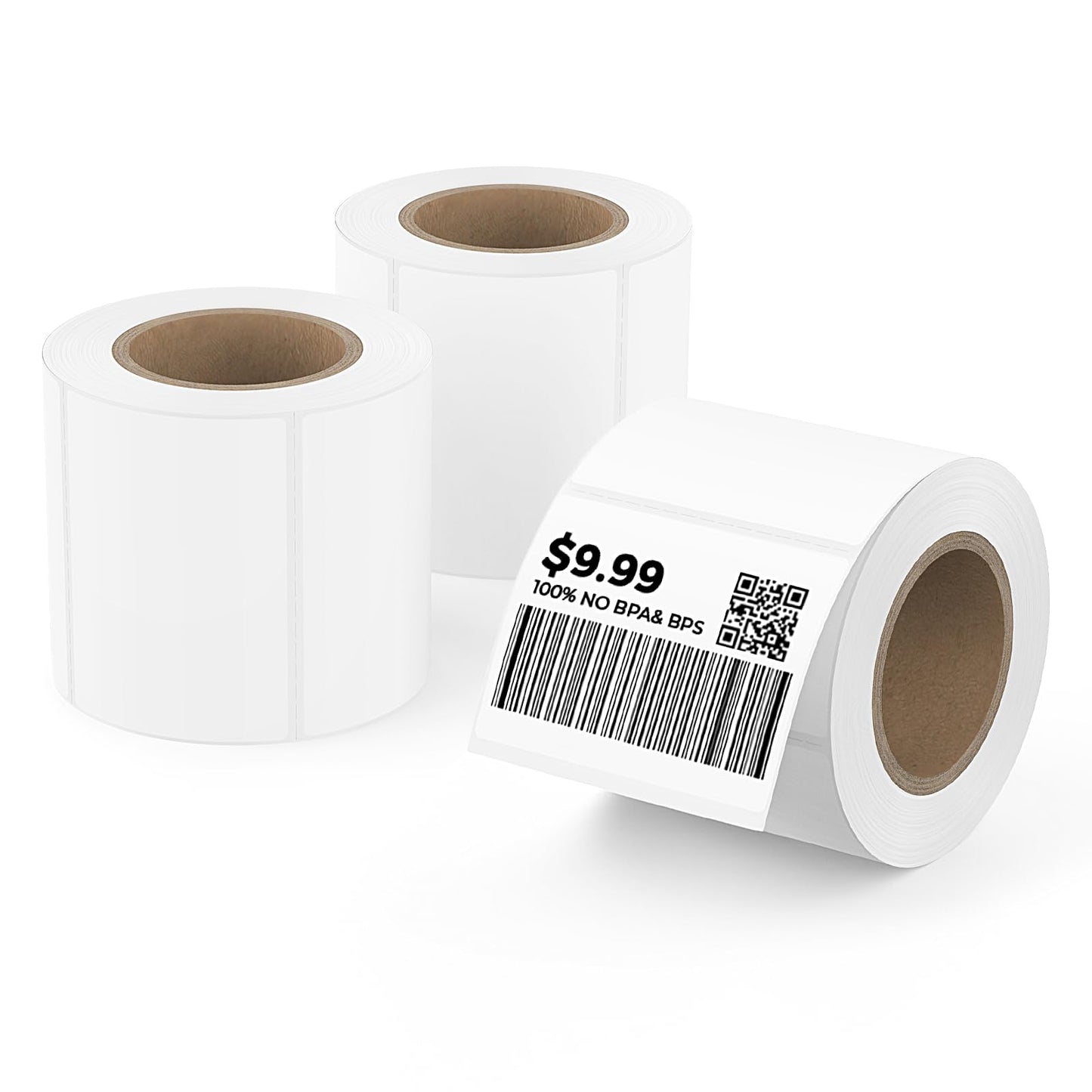 MUNBYN 2.25"x1.25" Direct Thermal Labels, White Thermal Printer Labels for UPC Barcode, Self-Adhesive Address Shipping Thermal Label Stickers-1 Roll,1000 Labels